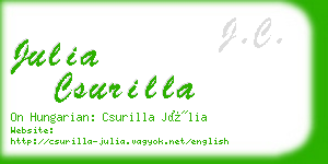 julia csurilla business card